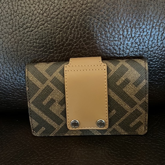 Fendi FF Zucca monogram logo nano baguette convertible belt bag card holder NEW - Picture 6 of 10